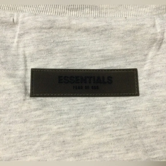 Essentials Fear of God Men's Light Oatmeal Short Sleeve T-Shirt - Picture 8 of 11